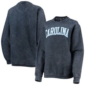 Pressbox Navy North Carolina Tar Heels Cord Vintage Wash Pullover Sweatshirt